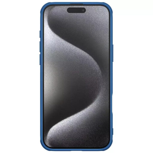 iPhone 16 PRO MAX umbris Nillkin Super Frosted Shield Pro plastikust taguse ja silikoonist raamiga blue 5