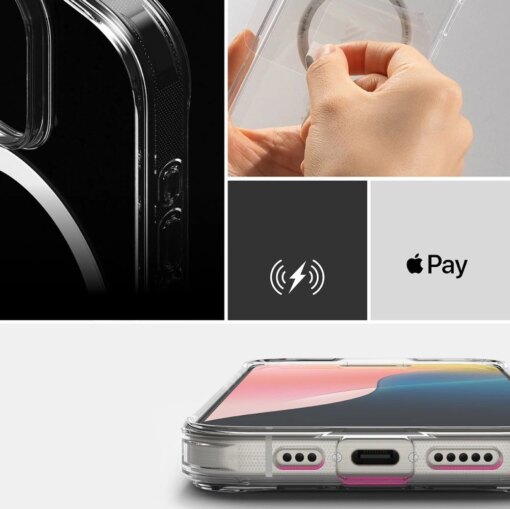 iPhone 16 PRO MAX umbris Ringke Fusion MagSafe plastikust taguse ja silikoonist servadega labipaistev 7