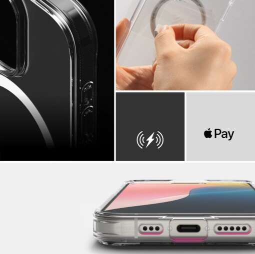 iPhone 16 PRO MAX umbris Ringke Fusion MagSafe plastikust taguse ja silikoonist servadega labipaistev matt 7