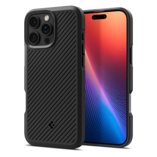 iPhone 16 PRO MAX umbris Spigen Core Armor plastikust taguse ja silikoonist raamiga must