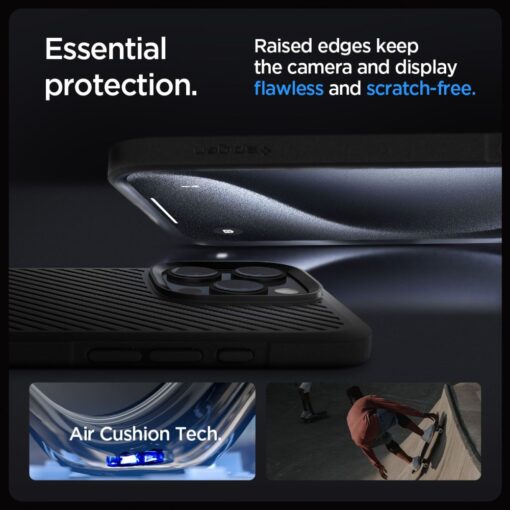 iPhone 16 PRO MAX umbris Spigen Core Armor plastikust taguse ja silikoonist raamiga must 6