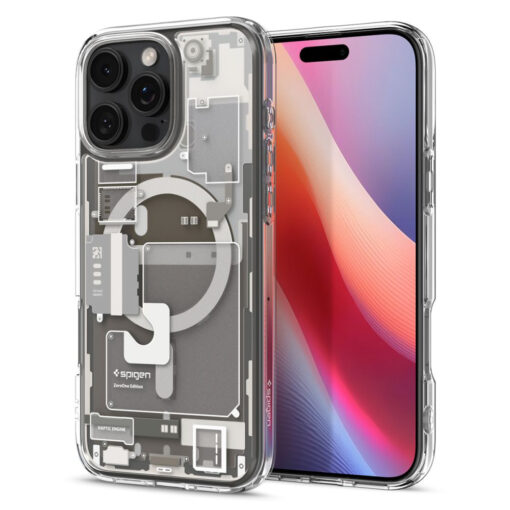 iPhone 16 PRO MAX umbris Spigen Ultra Hybrid Zero One MagSafe plastikust taguse ja silikoonist raamiga natural titanium