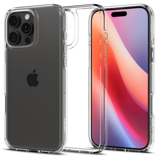 iPhone 16 PRO MAX umbris Spigen Ultra Hybrid plastikust taguse ja silikoonist raamiga labipaistev