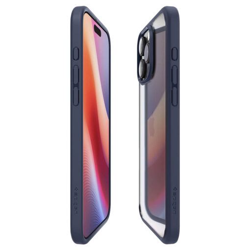 iPhone 16 PRO MAX umbris Spigen Ultra Hybrid plastikust taguse ja silikoonist raamiga navy blue 1