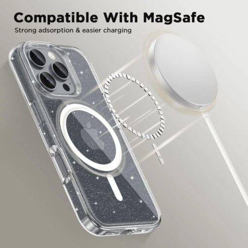 iPhone 16 PRO MAX umbris silikoonist serva ja plastikust tagusega Flexair Hybrid MagSafe sadelev 1