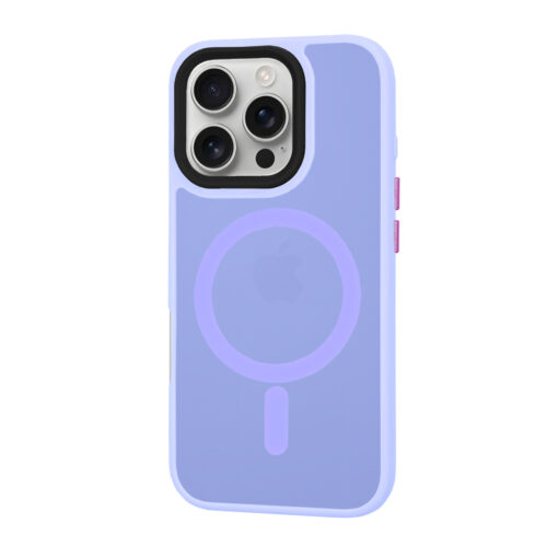 iPhone 16 PRO umbris HaloFrost MagSafe plastikust taguse ja silikoonist raamiga Light Purple 2