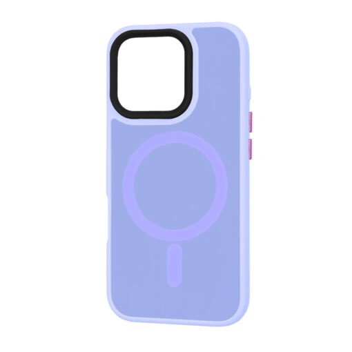 iPhone 16 PRO umbris HaloFrost MagSafe plastikust taguse ja silikoonist raamiga Light Purple 3