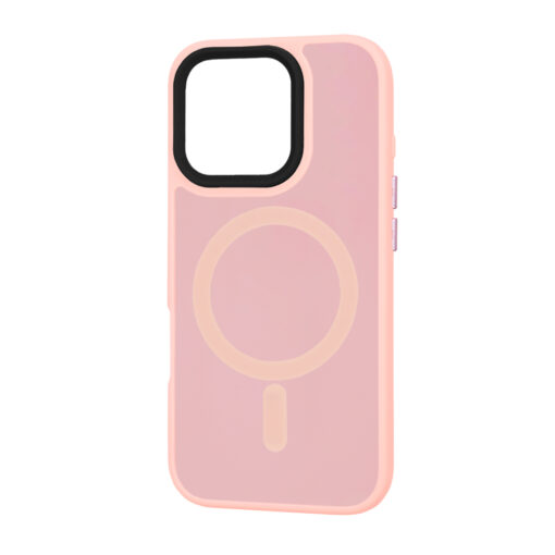 iPhone 16 PRO umbris HaloFrost MagSafe plastikust taguse ja silikoonist raamiga Pink 3