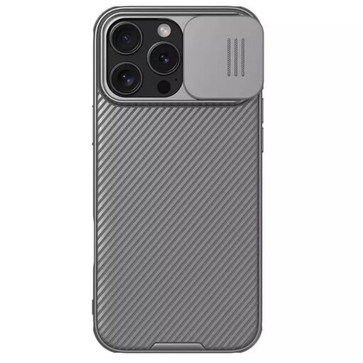 iPhone 16 PRO umbris Nillkin CamShield PRO plastikust taguse ja silikoonist raamiga titanium gray