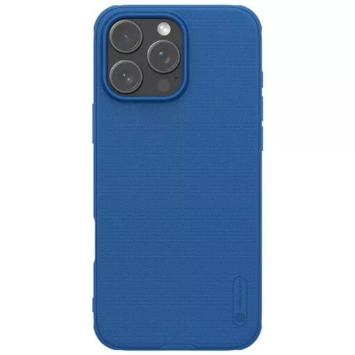 iPhone 16 PRO umbris Nillkin Super Frosted Shield Pro plastikust taguse ja silikoonist raamiga blue