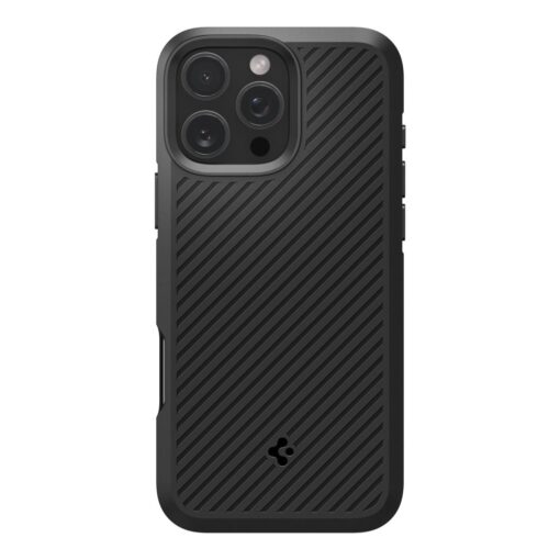 iPhone 16 PRO umbris Spigen Core Armor plastikust taguse ja silikoonist raamiga must 3