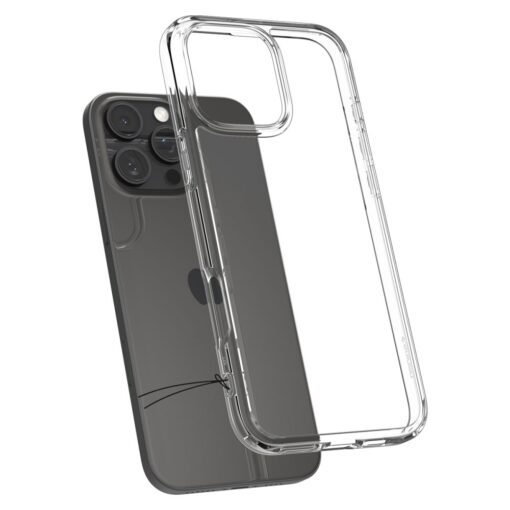 iPhone 16 PRO umbris Spigen Ultra Hybrid plastikust taguse ja silikoonist raamiga crystal clear 4