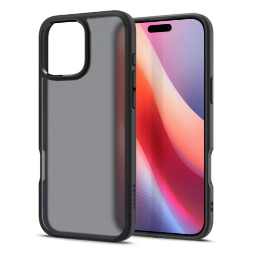 iPhone 16 PRO umbris Spigen Ultra Hybrid plastikust taguse ja silikoonist raamiga frost black 1