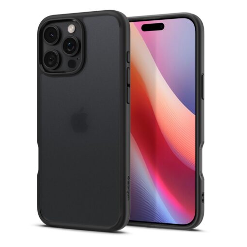 iPhone 16 PRO umbris Spigen Ultra Hybrid plastikust taguse ja silikoonist raamiga frost black 2