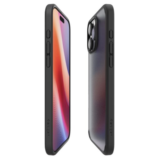 iPhone 16 PRO umbris Spigen Ultra Hybrid plastikust taguse ja silikoonist raamiga frost black 5