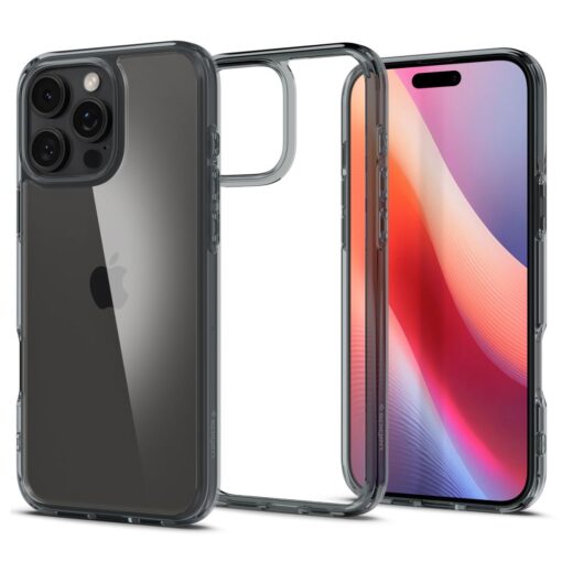 iPhone 16 PRO umbris Spigen Ultra Hybrid plastikust taguse ja silikoonist raamiga space crystal