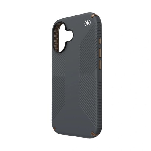 iPhone 16 umbris Speck Presidio2 Grip silikoonist ja plastikust PROnks ja hall 1