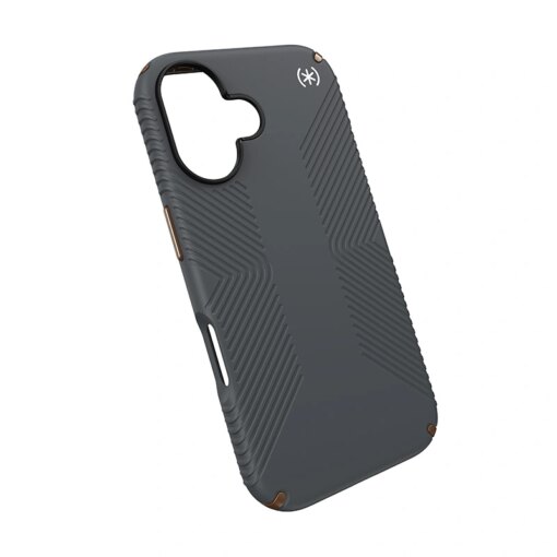 iPhone 16 umbris Speck Presidio2 Grip silikoonist ja plastikust PROnks ja hall 3