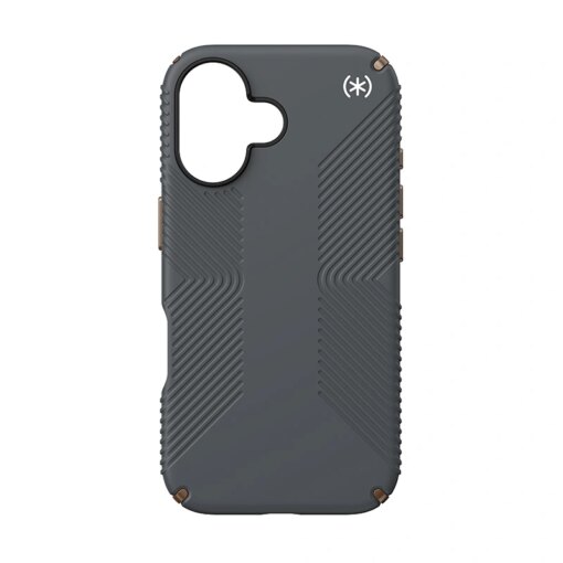 iPhone 16 umbris Speck Presidio2 Grip silikoonist ja plastikust PROnks ja hall 5