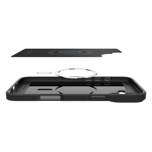 iPhone 16 umbris Spigen Core Armor MagSafe plastikust taguse ja silikoonist raamiga must 4