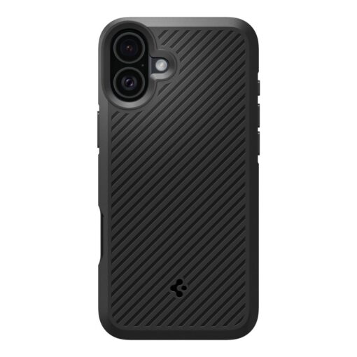 iPhone 16 umbris Spigen Core Armor plastikust taguse ja silikoonist raamiga must 1