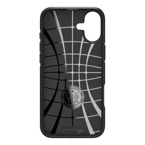 iPhone 16 umbris Spigen Core Armor plastikust taguse ja silikoonist raamiga must 2