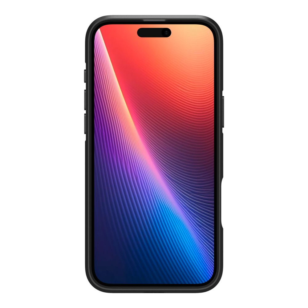iPhone 16 umbris Spigen Core Armor plastikust taguse ja silikoonist raamiga must 4