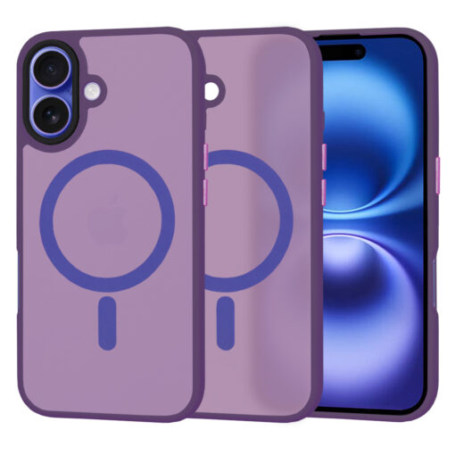 iPhone 16 umbris silikoonist HaloFrost MagSafe Deep Purple