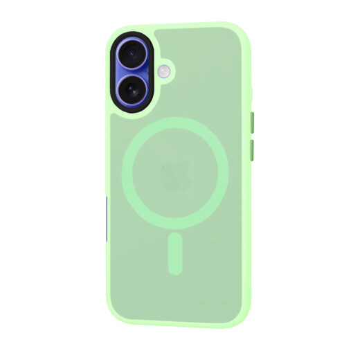 iPhone 16 umbris silikoonist HaloFrost MagSafe Light Green 2