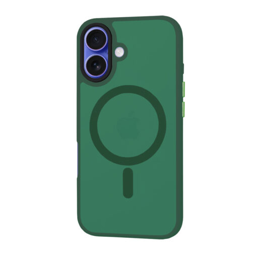 iPhone 16 umbris silikoonist HaloFrost MagSafe Midnight Green 2