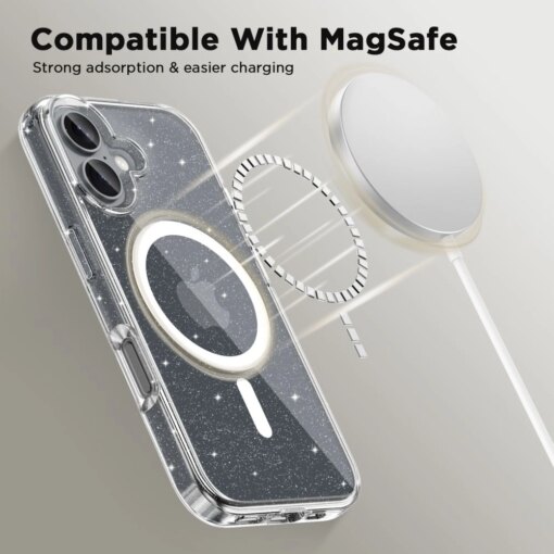 iPhone 16 umbris silikoonist serva ja plastikust tagusega Flexair Hybrid MagSafe sadelev 1