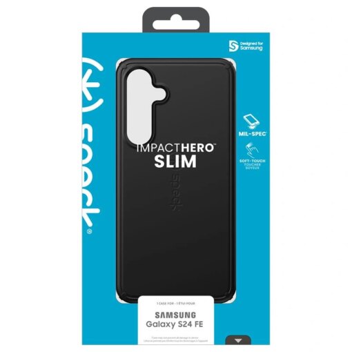 Samsung S24 FE umbris Speck ImpactHero Slim silikoonist must 6