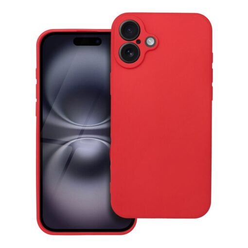 iPhone 16 Plus umbris silikoonist SOFT punane