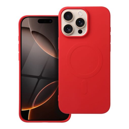 iPhone 16 Pro Max umbris silikoonist Mag Cover punane