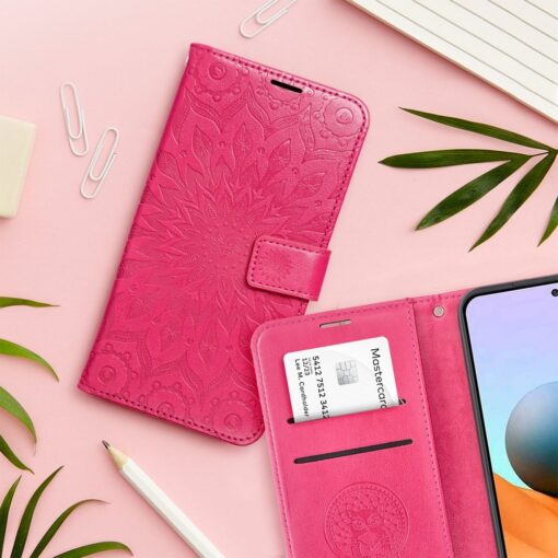 Samsung A16 kaaned kunstnahast MEZZO mandala fuksia 2