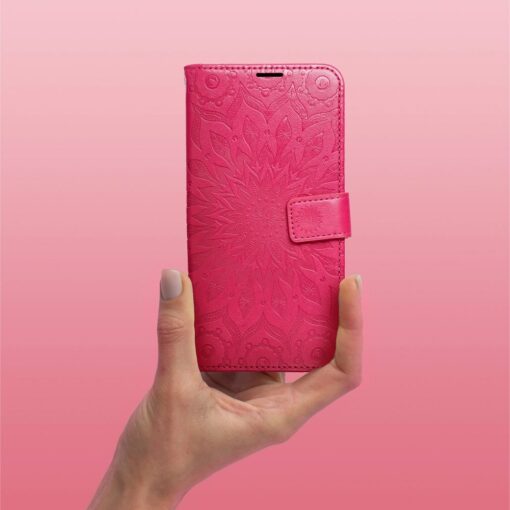 Samsung A16 kaaned kunstnahast MEZZO mandala fuksia 3