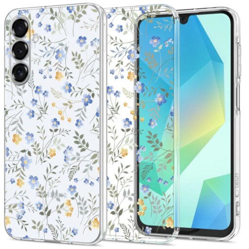 Samsung A16 umbris silikoonist Flexair lillekestega