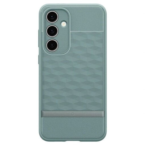 Samsung S24 FE umbris Caseology Parallax plastikust taguse ja silikoonist raamiga sage green 1