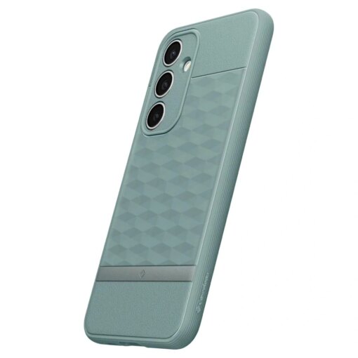 Samsung S24 FE umbris Caseology Parallax plastikust taguse ja silikoonist raamiga sage green 4