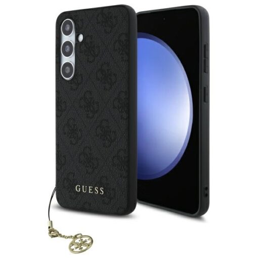 Samsung S24 FE umbris Guess Hardcase 4G Charms Collection kunstnahast taguse ja silikoonist servaga