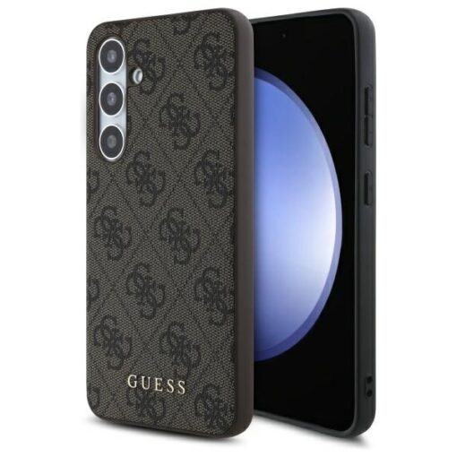 Samsung S24 FE umbris Guess Hardcase 4G Classic kunstnahast taguse ja silikoonist servaga