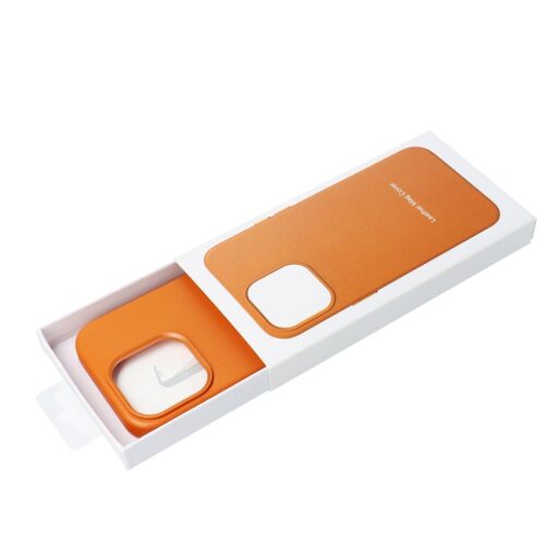 iPhone 16 PRO MAX kunstnahast MagSafe umbris orange 11