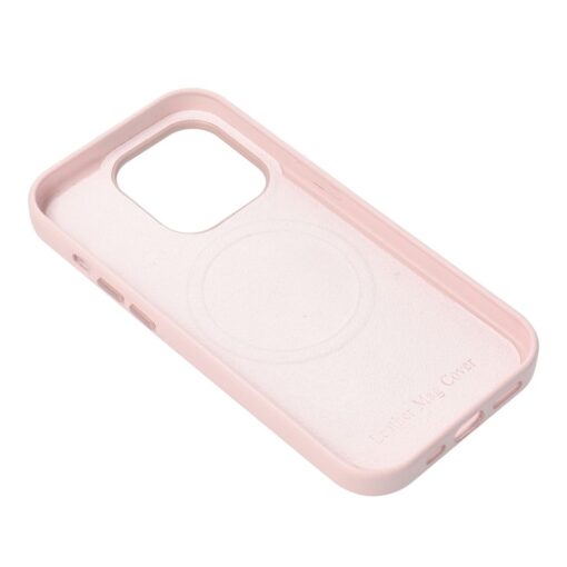 iPhone 16 PRO MAX kunstnahast MagSafe umbris sand pink 4