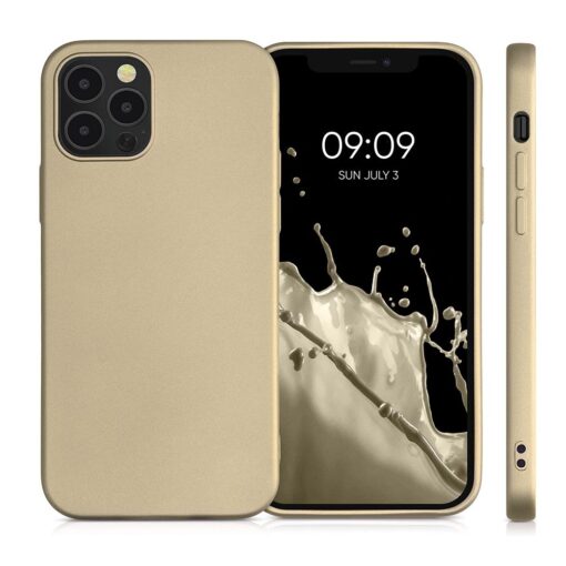 iPhone 16 PRO umbris silikoonist METALLIC kuldne 6