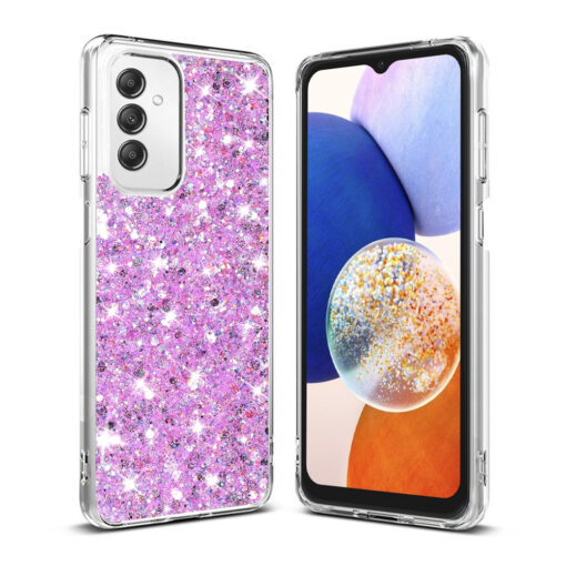 Samsung A14 umbris silikoonist Sparkly Glitter magenta