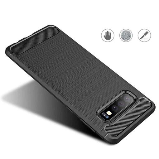 Samsung S10 umbris silikoonist Carbon must 4