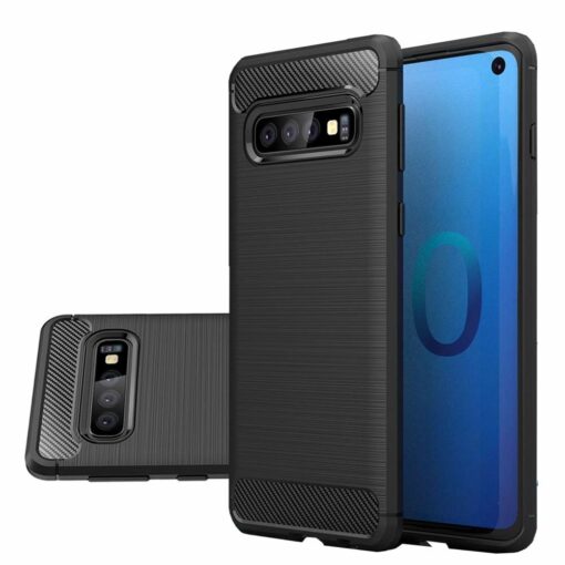 Samsung S10 umbris silikoonist Carbon must 5