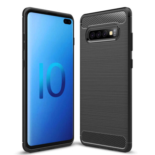 Samsung S10 umbris silikoonist Carbon must