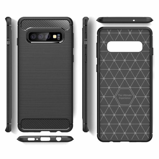 Samsung S10 umbris silikoonist Carbon must 6