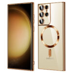 Samsung-S21-ULTRA-umbris-silikoonist-MagSafe-Luxury-Crystal-kuldne